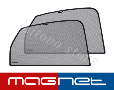 Renault Koleos (2006-н.в.) комплект бескрепёжныx защитных экранов Chiko magnet, задние боковые (Стандарт)